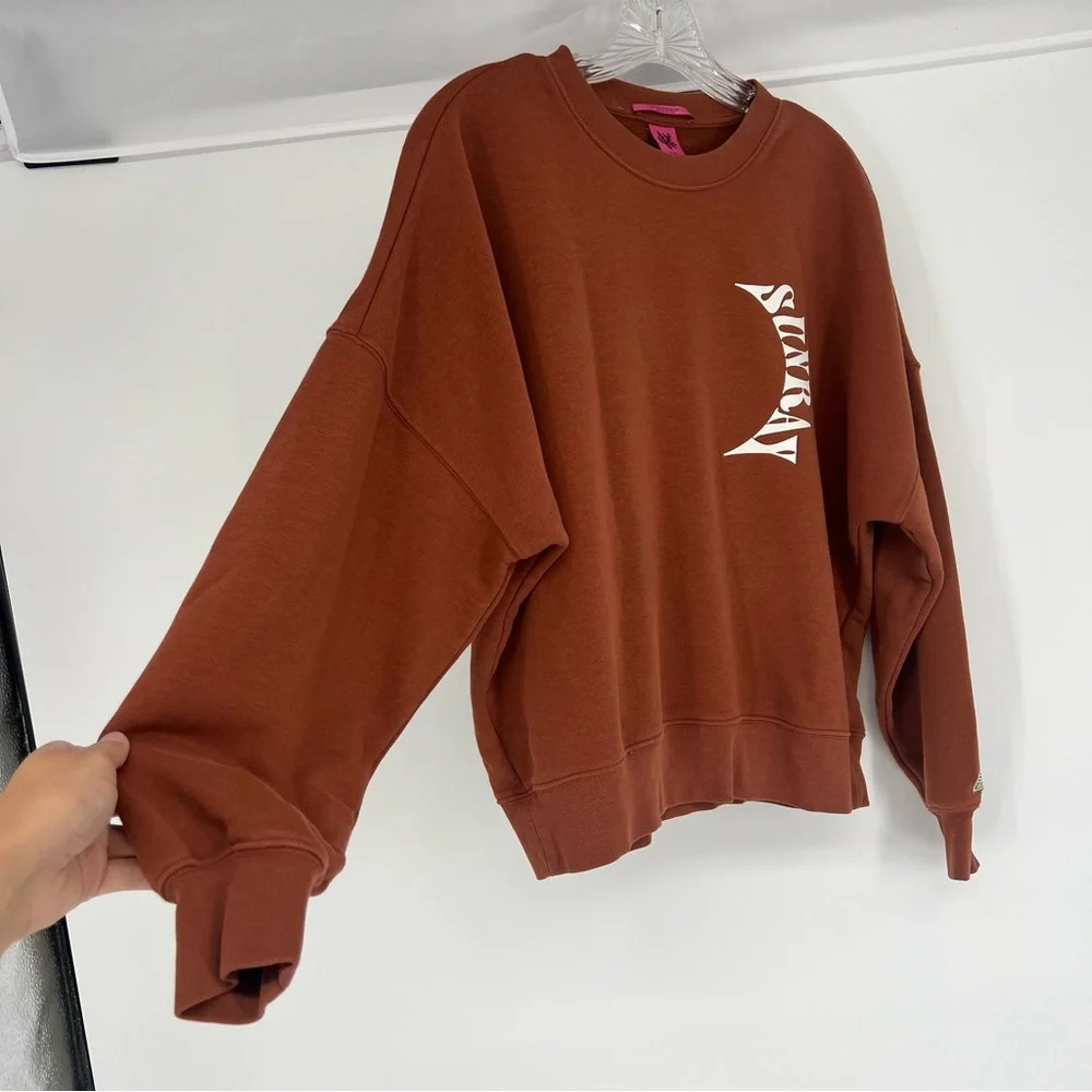 Scotch & Soda Burnt Orange - Brown "Sunray" Graphic Casual Designer Sweatshirt S - Picture 3 of 7